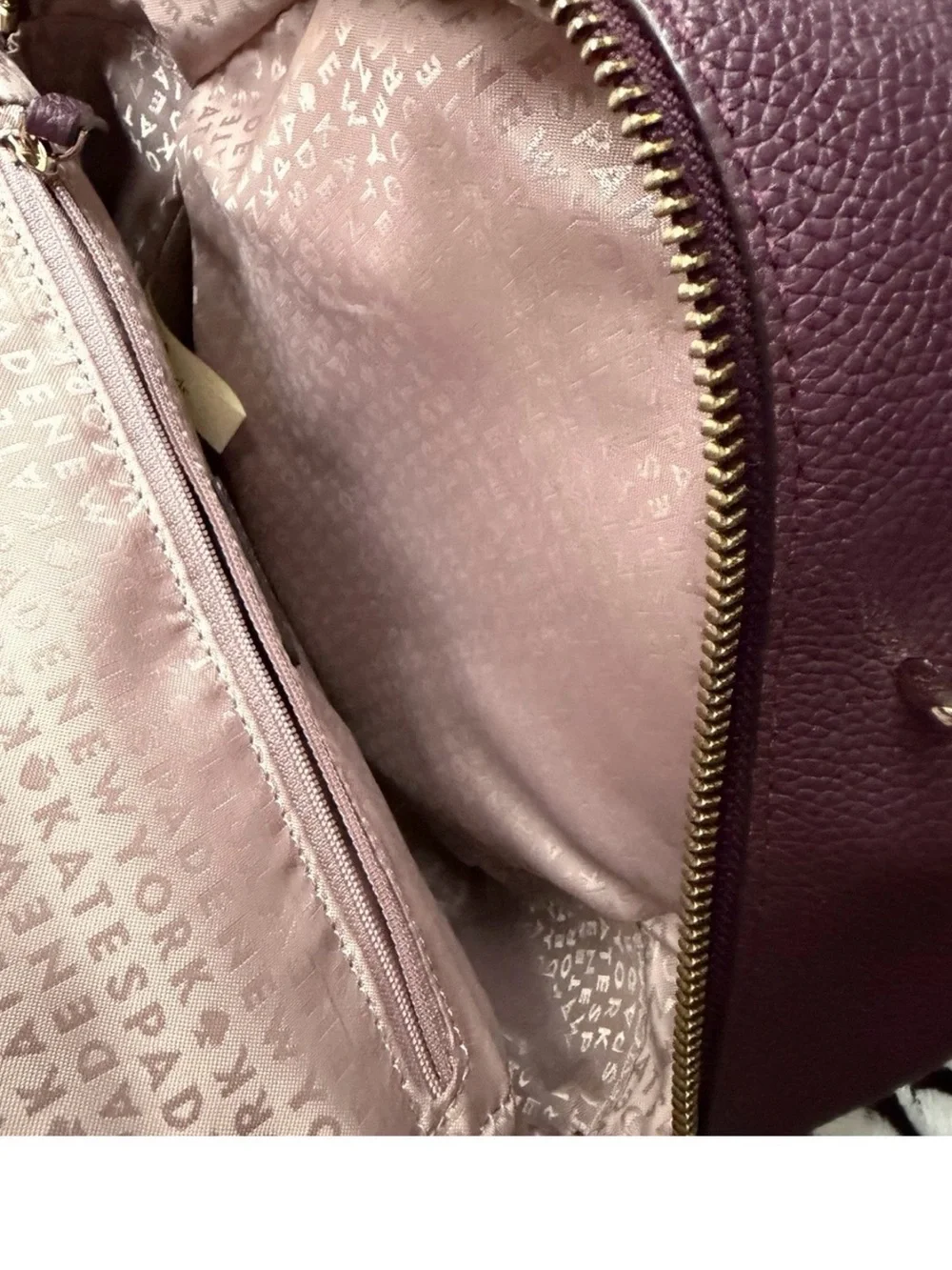 kate spade Plum Pebbled Leather Mini Backpack - Deep Berry